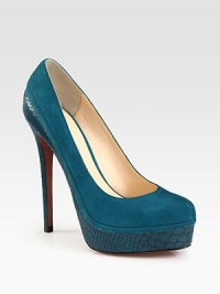 This classic suede favorite is amplified with a snake-print leather platform and heel for textural appeal. Snake-print leather heel, 6 (150mm)Snake-print leather platform, 1 (25mm)Compares to a 5 heel (125mm)Suede upperLeather lining and solePadded insoleImportedOUR FIT MODEL RECOMMENDS ordering true size. This classic suede favorite is amplified with a snake-print leather platform and heel for textural appeal. Snake-print leather heel, 6 (150mm)Snake-print leather platform, 1 (25mm)Compares to a 5 heel (125mm)Suede upperLeather lining and solePadded insoleImportedOUR FIT MODEL RECOMMENDS ordering true size.