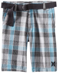Hurley Boys 8-20 Plaid Short, Baby Cyan, 12 Hurley Boys 8-20 Plaid Short, Baby Cyan, 12
