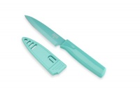 Kuhn Rikon Nonstick Paring Knives Colori 4-Inch Blade, Teal Kuhn Rikon Nonstick Paring Knives Colori 4-Inch Blade, Teal
