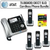 AT&T TL86109 DECT 6.0 2-line Bluetooth Cord/Cordless Phone System Includes Four Expandable Handsets Bundle