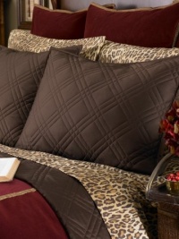 Ralph Lauren Regent Sateen Quilted Standard Sham; Dark Brown Ralph Lauren Regent Sateen Quilted Standard Sham; Dark Brown