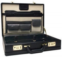 RoadPro CAP-003PM/BK Premium Black Leather-Like Expandable Briefcase RoadPro CAP-003PM/BK Premium Black Leather-Like Expandable Briefcase