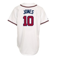 MLB Chipper Jones Atlanta Braves Replica Home Jersey , White\Red MLB Chipper Jones Atlanta Braves Replica Home Jersey , White\Red