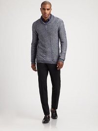 A sartorial staple, this traditional trouser exudes modern masculinity and is rendered in a stretch wool blend for a straight-fitting, slightly tailored silhouette.Flat-front styleSide slash, back welt pocketsInseam, about 3498% wool/2% elastaneMachine washImported A sartorial staple, this traditional trouser exudes modern masculinity and is rendered in a stretch wool blend for a straight-fitting, slightly tailored silhouette.Flat-front styleSide slash, back welt pocketsInseam, about 3498% wool/2% elastaneMachine washImported