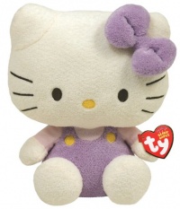 Ty Beanie Baby Hello Kitty - Lavendar Overalls Ty Beanie Baby Hello Kitty - Lavendar Overalls