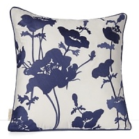 Delicate beading and embroidery in muted shades highlight this decorative pillow. Delicate beading and embroidery in muted shades highlight this decorative pillow.