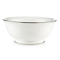 Cypress Point Fine China shows the classic, timeless design that Kate Spade is known for. This china is ivory colored with a textured border and platinum rim. Cypress Point Fine China shows the classic, timeless design that Kate Spade is known for. This china is ivory colored with a textured border and platinum rim.