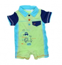 First Impressions, Baby Boys Polo Traffic Romper, 3-6 Months First Impressions, Baby Boys Polo Traffic Romper, 3-6 Months