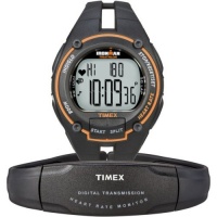 Timex Ironman Men's Road Trainer Heart Rate Monitor Watch, Black/Orange, Full Size Timex Ironman Men's Road Trainer Heart Rate Monitor Watch, Black/Orange, Full Size