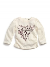 Guess Bowtastic L/S T-Shirt (Sizes 4 - 6X) - cream, 5 - 6 Guess Bowtastic L/S T-Shirt (Sizes 4 - 6X) - cream, 5 - 6