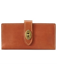 Take an artisan approach to accessorizing with this Austin clutch from Fossil. Featuring rich, unlined leather and iconic key and lock closure, it pairs perfectly with your everyday carryall for a polished, on-the-go style. Take an artisan approach to accessorizing with this Austin clutch from Fossil. Featuring rich, unlined leather and iconic key and lock closure, it pairs perfectly with your everyday carryall for a polished, on-the-go style.