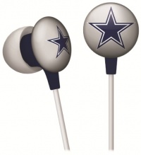 iHip NFF10200DAL NFL Dallas Cowboys Mini Ear Buds, Blue/Silver iHip NFF10200DAL NFL Dallas Cowboys Mini Ear Buds, Blue/Silver