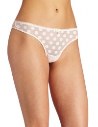 Betsey Johnson Women's Bubble Mesh Thong, China Doll, Small Betsey Johnson Women's Bubble Mesh Thong, China Doll, Small