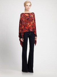 Just in time for a brand new season, a striking silk blouse with a feminine, handkerchief hem.BoatneckLong sleevesPull-on styleHandkerchief hemAllover printAbout 22 from shoulder to hemSilkDry cleanImportedSIZE & FIT Model shown is 5'9 (175cm) wearing a US size 4. Just in time for a brand new season, a striking silk blouse with a feminine, handkerchief hem.BoatneckLong sleevesPull-on styleHandkerchief hemAllover printAbout 22 from shoulder to hemSilkDry cleanImportedSIZE & FIT Model shown is 5'9 (175cm) wearing a US size 4.