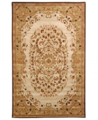 Traditionally inspired elegance. With an ornate motif in soft beige and green hues, Safavieh's Heritage rug takes any room from attractive to stunning in moments. Hand-tufted of pure wool with strong cotton backing, the rug can withstand even the most highly traveled areas of your home. (Clearance) Traditionally inspired elegance. With an ornate motif in soft beige and green hues, Safavieh's Heritage rug takes any room from attractive to stunning in moments. Hand-tufted of pure wool with strong cotton backing, the rug can withstand even the most highly traveled areas of your home. (Clearance)
