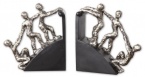 Helping Hand Bookends Statues in Nickel - Set of 2