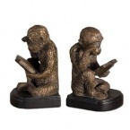 Set of 2 Reading Monkey Bookends