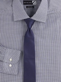 EXCLUSIVELY OURS. Classic-fitting standard in houndstooth-patterned cotton, this elegant dress shirt exemplifies expert craftsmanship and tailoring. Buttonfront Spread collar Cotton Machine wash Imported 