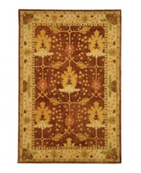 Savor the natural landscape. This sublime rug from the Anatolia collection features deep color, rich texture and a nature-inspired tableau. A latticework pattern overlaying the earth-toned palette and graceful botanic shapes recalls the serene experience of gazing through a window. Hand-tufted of fine wool and dyed using an ancient pot dying technique. Savor the natural landscape. This sublime rug from the Anatolia collection features deep color, rich texture and a nature-inspired tableau. A latticework pattern overlaying the earth-toned palette and graceful botanic shapes recalls the serene experience of gazing through a window. Hand-tufted of fine wool and dyed using an ancient pot dying technique.