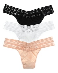 An essential thong with a great shape to flatter any body. The original thong has a beautiful sheer striped lace waistband and lace trim at legs in basic colors. Cotton gusset. Style #891184 An essential thong with a great shape to flatter any body. The original thong has a beautiful sheer striped lace waistband and lace trim at legs in basic colors. Cotton gusset. Style #891184