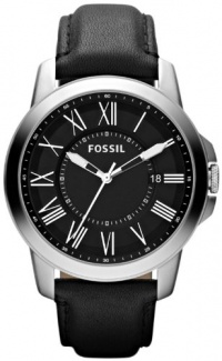 Fossil Men's FS4745 Grant Black Leather Watch Fossil Men's FS4745 Grant Black Leather Watch