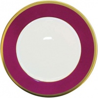 Haviland Laque de Chine Gold Aubergine Dinner Plate 10 in Haviland Laque de Chine Gold Aubergine Dinner Plate 10 in