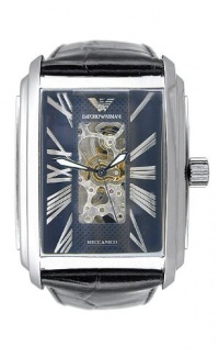 Emporio Armani Leather Black Dial Men's Watch - AR4224 Emporio Armani Leather Black Dial Men's Watch - AR4224