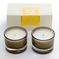 Aquiesse uses a proprietary soy wax blend and is made with organic soy bean oil and carefully selected lead-free wicks. The soy candle is stylishly encased in smoke-brown glass. Aquiesse uses a proprietary soy wax blend and is made with organic soy bean oil and carefully selected lead-free wicks. The soy candle is stylishly encased in smoke-brown glass.