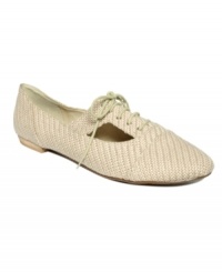 Lace up your dancing shoes. The Austria flats by Barefoot Tess will put a spring back in your step with their sweet Oxford profile and fabric styling. Lace up your dancing shoes. The Austria flats by Barefoot Tess will put a spring back in your step with their sweet Oxford profile and fabric styling.