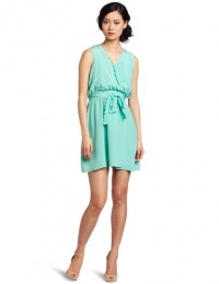 Ali Ro Women's Crossover Dress With Scalloped Detail, Blue Sky, 4 Ali Ro Women's Crossover Dress With Scalloped Detail, Blue Sky, 4