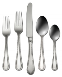 Complement everyday meals or fine dining occasions with this essential serving set. Accented by a classic dot pattern along the handle's edge, the simple shape and clean lines are suitable for every table. Complement everyday meals or fine dining occasions with this essential serving set. Accented by a classic dot pattern along the handle's edge, the simple shape and clean lines are suitable for every table.
