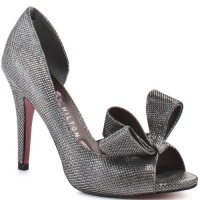 PARIS HILTON SENORITA PEWTER ICE CRYSTALS WOMENS PEEP TOE Size 6M PARIS HILTON SENORITA PEWTER ICE CRYSTALS WOMENS PEEP TOE Size 6M