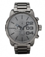 Big and bold, this aeronautical-inspired Diesel timepiece brings industrial cool.