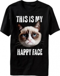 T-Line Men's Grumpy Cat Happy Face T-Line Men's Grumpy Cat Happy Face
