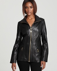 Rev up your look with a Via Spiga leather jacket where moto-chic meets retro-stylish flare for a new spin on a classic style icon. Rev up your look with a Via Spiga leather jacket where moto-chic meets retro-stylish flare for a new spin on a classic style icon.