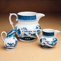 The most fashionable tables in the early American Republic were set with blue and white Canton ware, so called for the great Chinese trading port from which it came. Chinese blue and white porcelain was in demand well into the 19th century and has been part of the heritage of many American families. Blue Canton from Mottahedeh faithfully recaptures this centuries-old tradition and style.