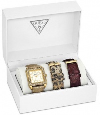 GUESS U0068L2 Gold/Leopard/Lizard Watch Set, GOLD GUESS U0068L2 Gold/Leopard/Lizard Watch Set, GOLD