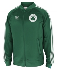 Feel like a pro in this replica Chicago Bulls warm-up jacket from adidas Feel like a pro in this replica Chicago Bulls warm-up jacket from adidas