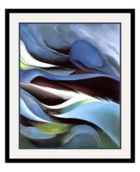 Enchanting waves of blue, yellow and black flow harmoniously in From the Lake No 1., a magnificent art print inspired by Lake George in upstate New York, the site of many famous works by acclaimed American artist Georgia O'Keeffe. Enchanting waves of blue, yellow and black flow harmoniously in From the Lake No 1., a magnificent art print inspired by Lake George in upstate New York, the site of many famous works by acclaimed American artist Georgia O'Keeffe.