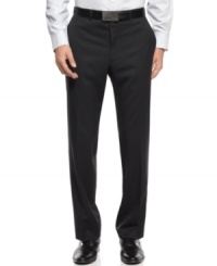 Every man's essential. These slim-fit black pants from Calvin Klein are a must-have for every modern wardrobe. Every man's essential. These slim-fit black pants from Calvin Klein are a must-have for every modern wardrobe.