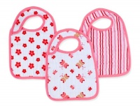 aden + anais 3 Pack Nibble Snap Bibs, Princess Posie