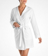 Waffle Cotton Pique Short Robe