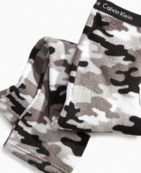 He can cozy up in these camouflage-print lounge pants from Calvin Klein. He can cozy up in these camouflage-print lounge pants from Calvin Klein.