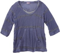 Splendid Girls 7-16 Sandstone Stripe Loose Knit Top, Atlantic, 14 Splendid Girls 7-16 Sandstone Stripe Loose Knit Top, Atlantic, 14