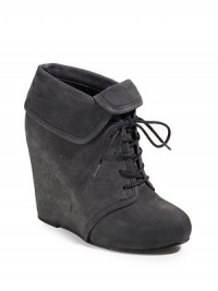 THE LOOKOval toeLace-up closureFold-over collarPadded insoleTHE FITSelf-covered wedge 4½ (115mm)Hidden platform, 1 (25mm)Compares to a 3½ heel (90mm)THE MATERIALLeather upperLeather lining and soleORIGINImported THE LOOKOval toeLace-up closureFold-over collarPadded insoleTHE FITSelf-covered wedge 4½ (115mm)Hidden platform, 1 (25mm)Compares to a 3½ heel (90mm)THE MATERIALLeather upperLeather lining and soleORIGINImported
