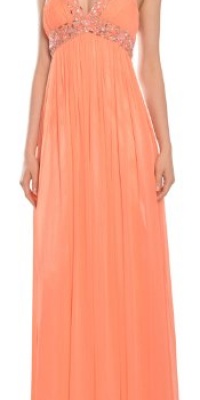 Aidan Mattox Beaded Chiffon Long Halter Evening Gown Dress Aidan Mattox Beaded Chiffon Long Halter Evening Gown Dress