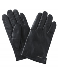 Treat yourself to a little luxury with these cashmere-lined leather gloves from Calvin Klein. Treat yourself to a little luxury with these cashmere-lined leather gloves from Calvin Klein.