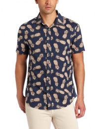 Original Penguin Men's Short Sleeve Pineapple Print Shirt Original Penguin Men's Short Sleeve Pineapple Print Shirt