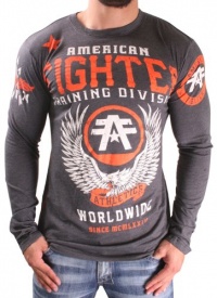American Fighter By Affliction Fly By 50/50 Men's Long Sleeve T-Shirt Tee American Fighter By Affliction Fly By 50/50 Men's Long Sleeve T-Shirt Tee