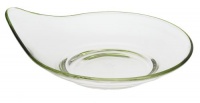 Rosenthal Free Spirit 7-1/2-Inch Glass One-Arm Bowl, Yellow Rim